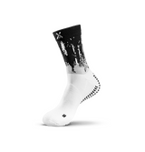 SOXPro Padel Grip Socks — White/Black, L (EU 47-52)
