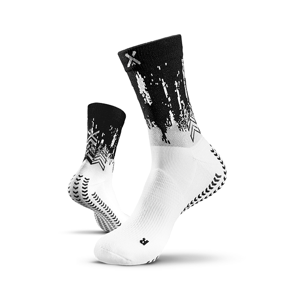 SOXPro Padel Grip Socks — White/Black, S (EU 35-40)