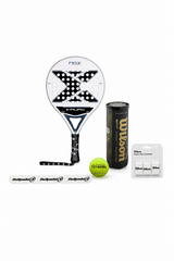 NOX His Starter Kit — X-AURO Racket, Balls, Grips & Protector